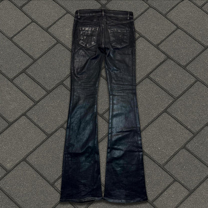 Rick Owens Waxed Tyrone Bootcut Denim  