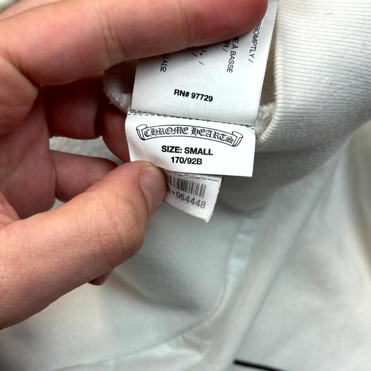 Chrome Hearts White Horseshoe Zip Up Hoodie