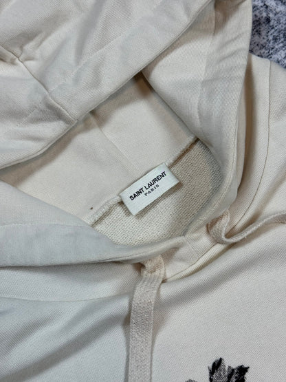 2017 Saint Laurent White Sunset Hoodie