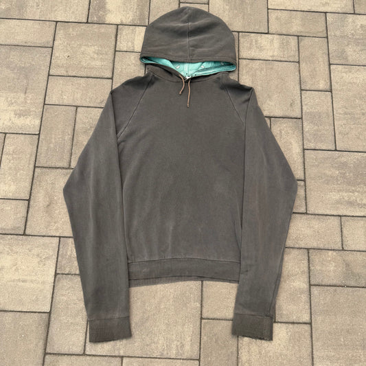 AW04 Raf Simons Grey/Seafoam Reverse Paisley Hoodie