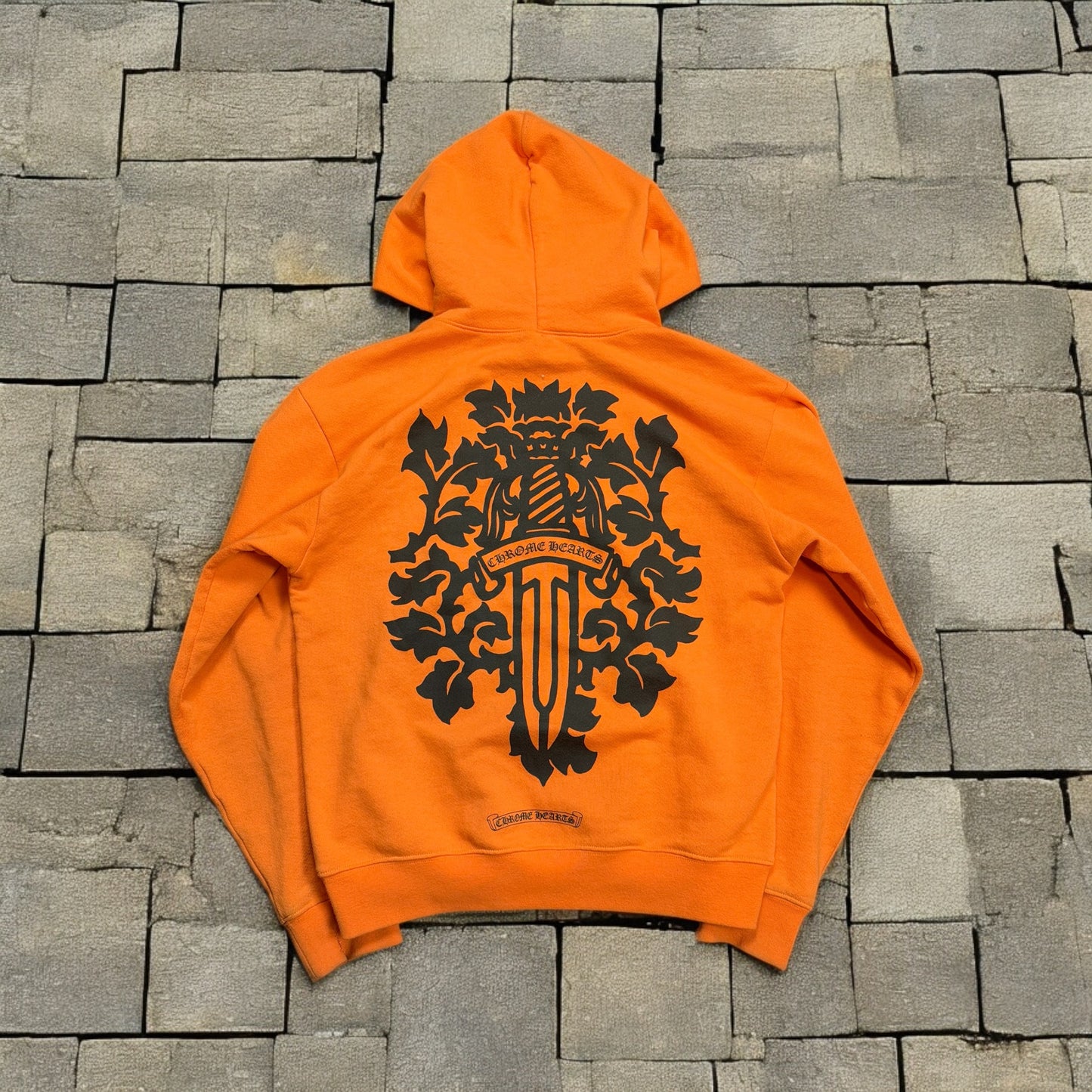 Chrome Hearts Orange Dagger Vine Hoodie