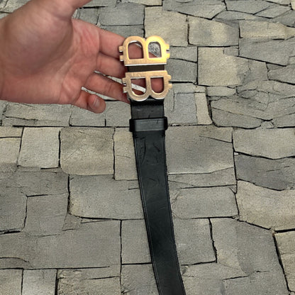 Balenciaga Crypto BB Leather Belt