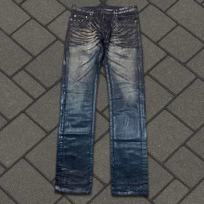 AW03 Dior Homme Black Waxed Luster Denim