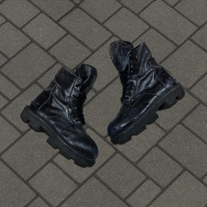 Rick Owens Black Waxed Megatooth Boots