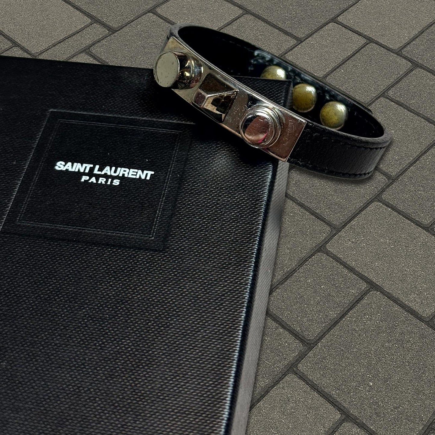 FW13 Saint Laurent Paris Studded Bracelet