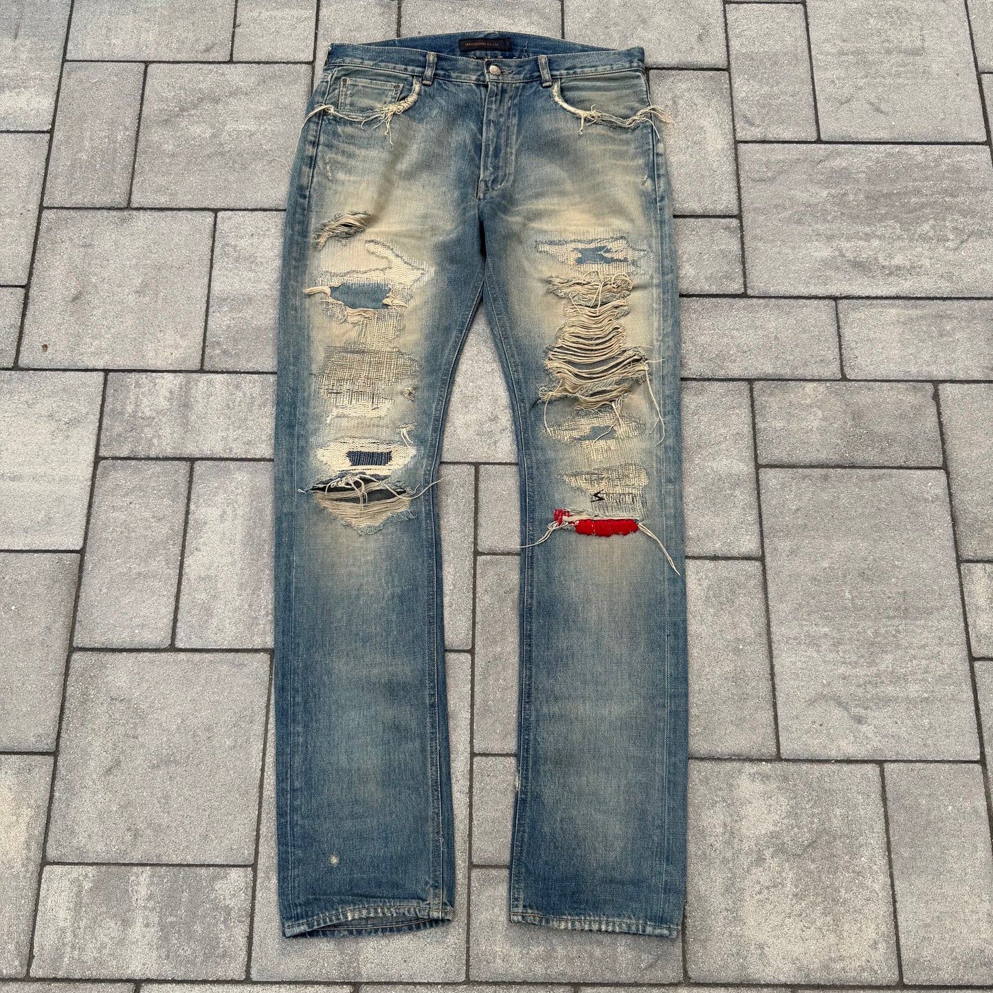 AW04 Undercover Red Yarn 68 Denim