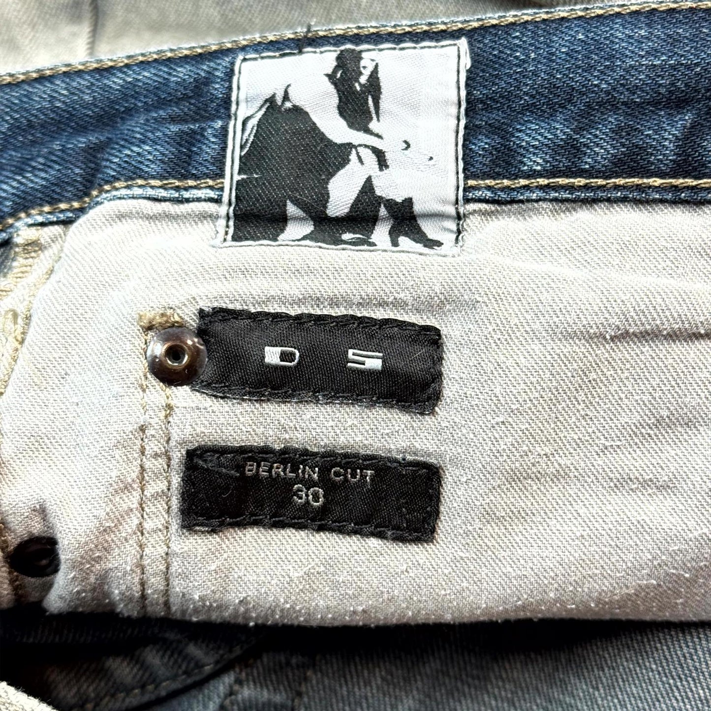FW15 Rick Owens Mineral Pearl Berlin Cut Denim