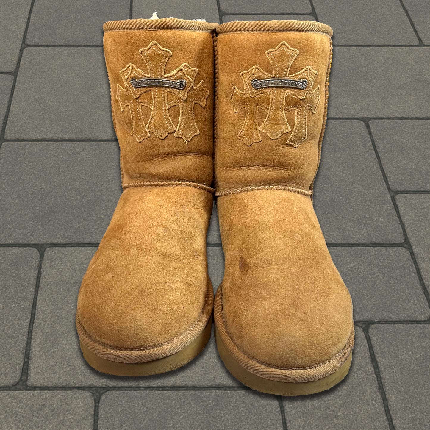 Chrome Hearts Brown Triple Cross Ugg Boots