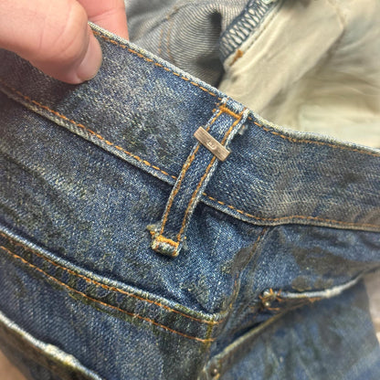 AW05 Dior Homme Green Wax Luster Denim