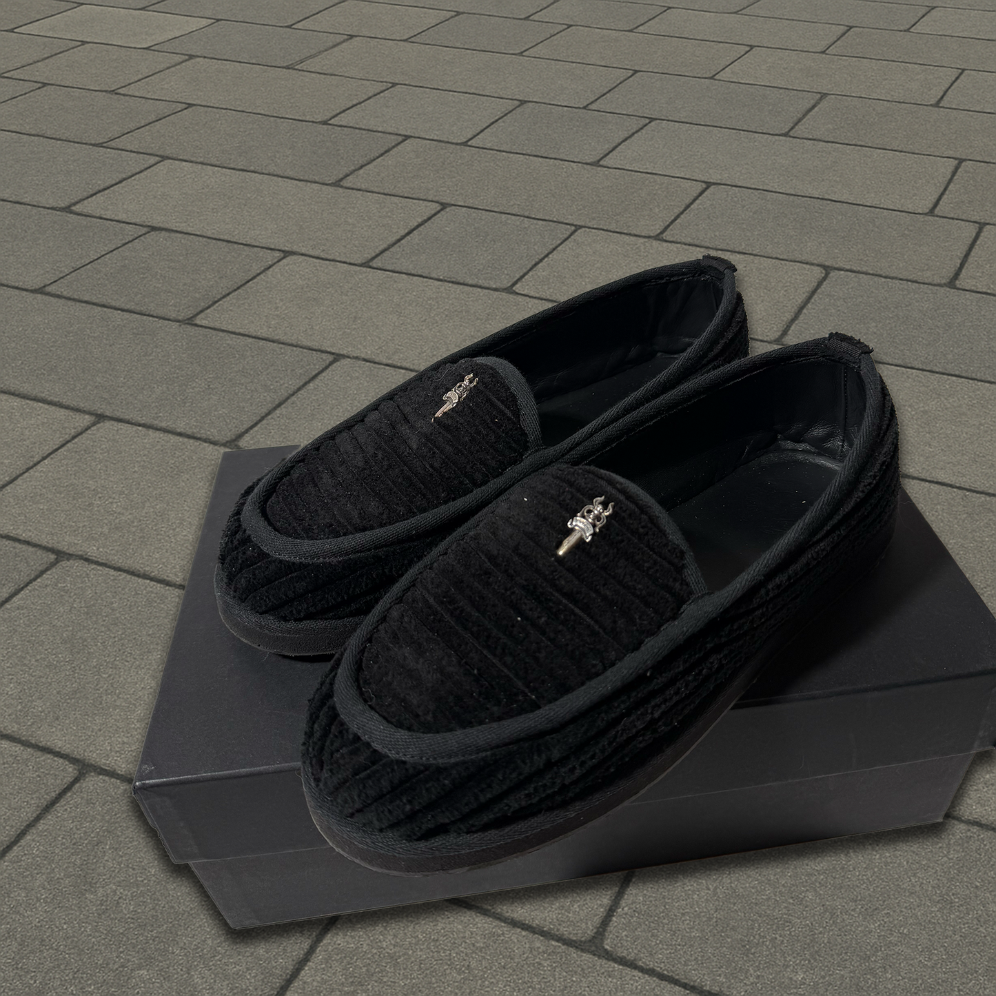Chrome Hearts Dagger Corduroy Loafers