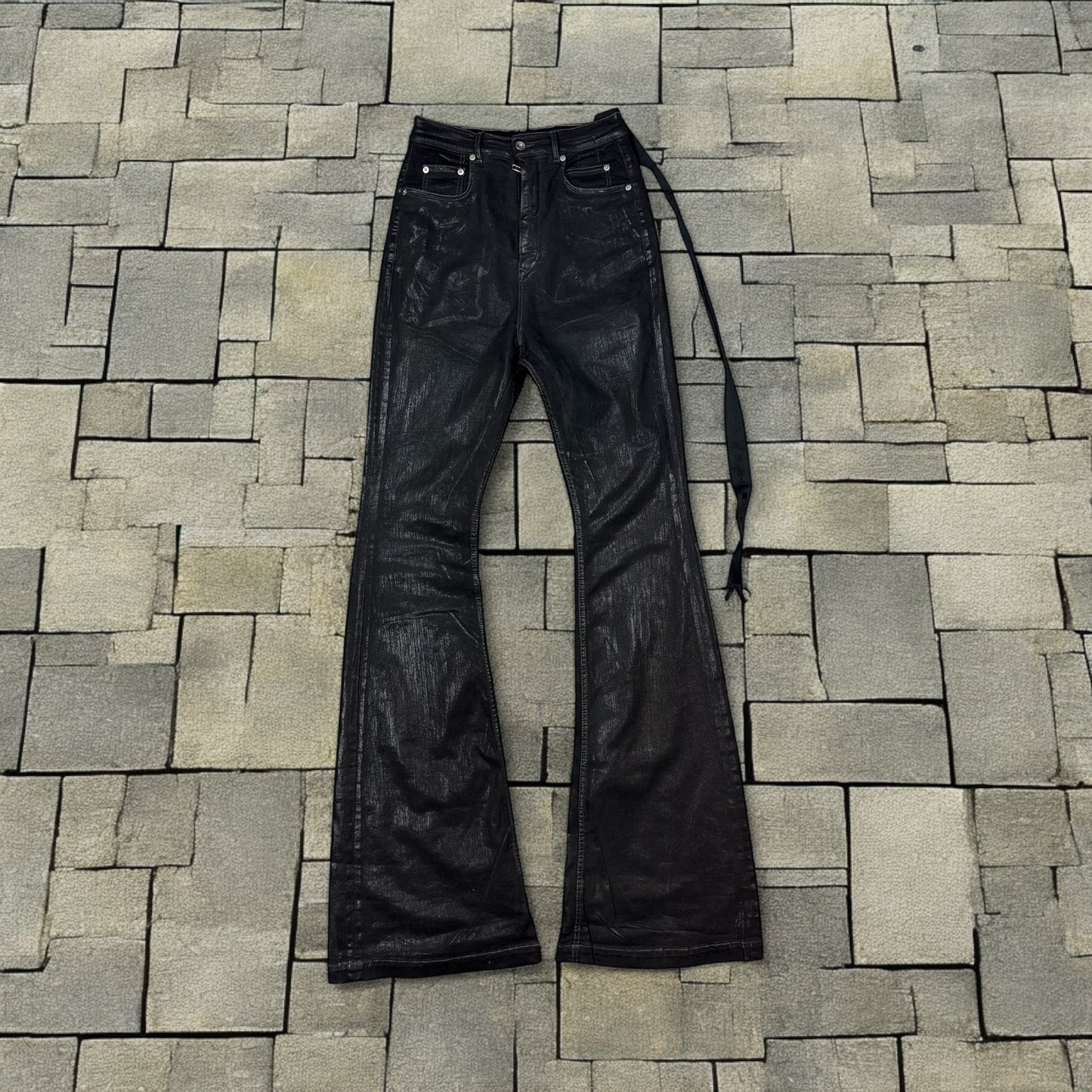 Rick Owens Waxed Bolan Denim