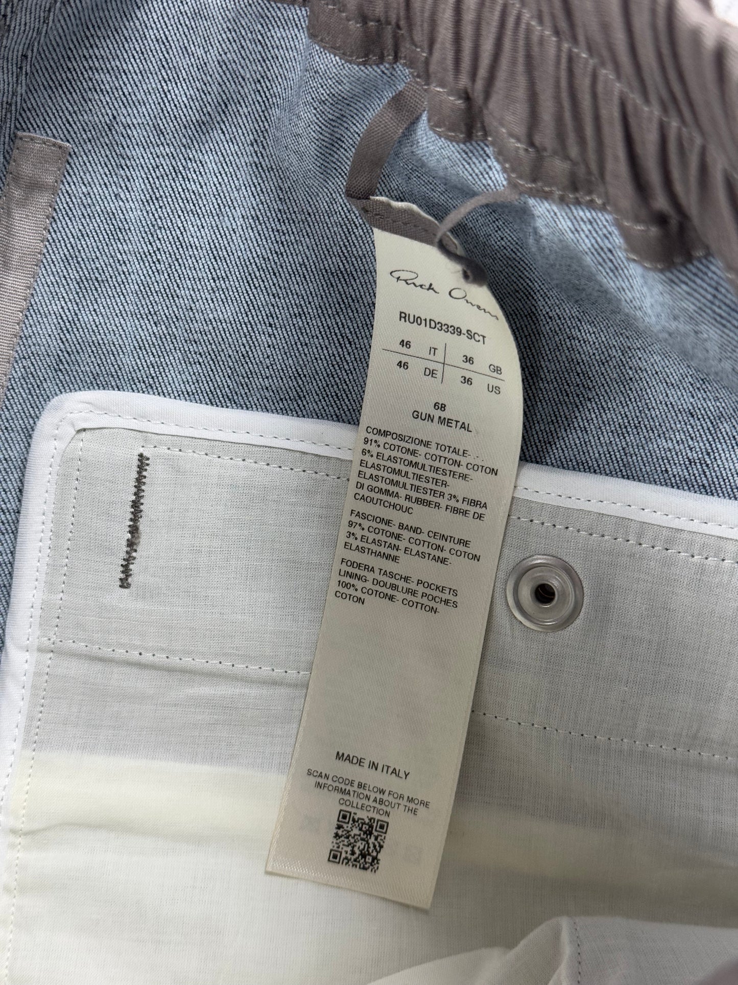 SS24 Rick Owens “Lido” Gun Metal Double Cargo Bela