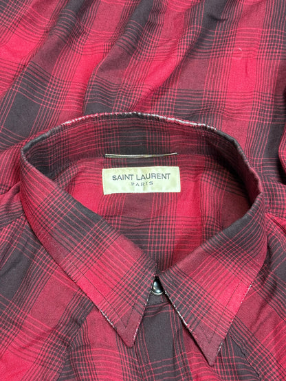 SS16 Saint Laurent Surf Sound Distressed Flannel
