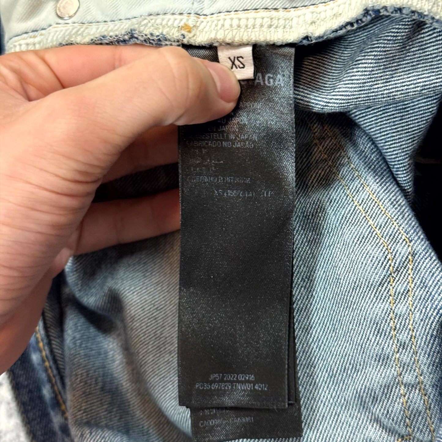SS23 Balenciaga Blue Lost Tape Flared Denim