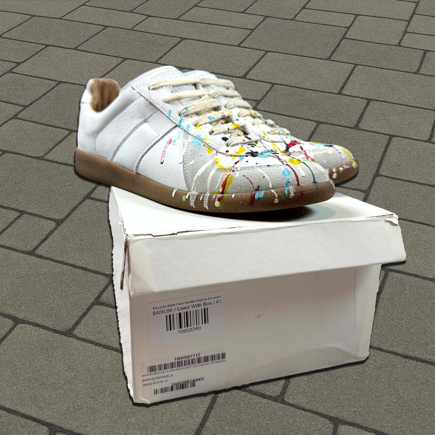 Maison Margiela White Paint Splatter Gat