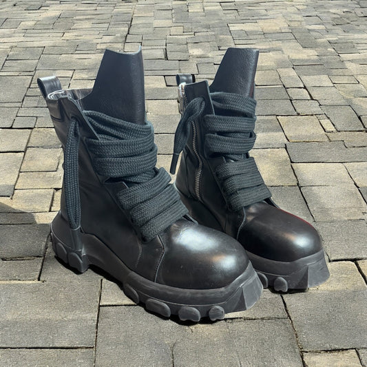Rick Owens Jumbo Lace Bozo Tractor Boots