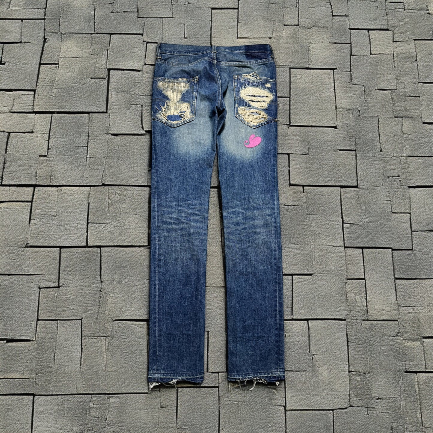 AW05 Undercover “Arts & Crafts” Heart Boro Denim
