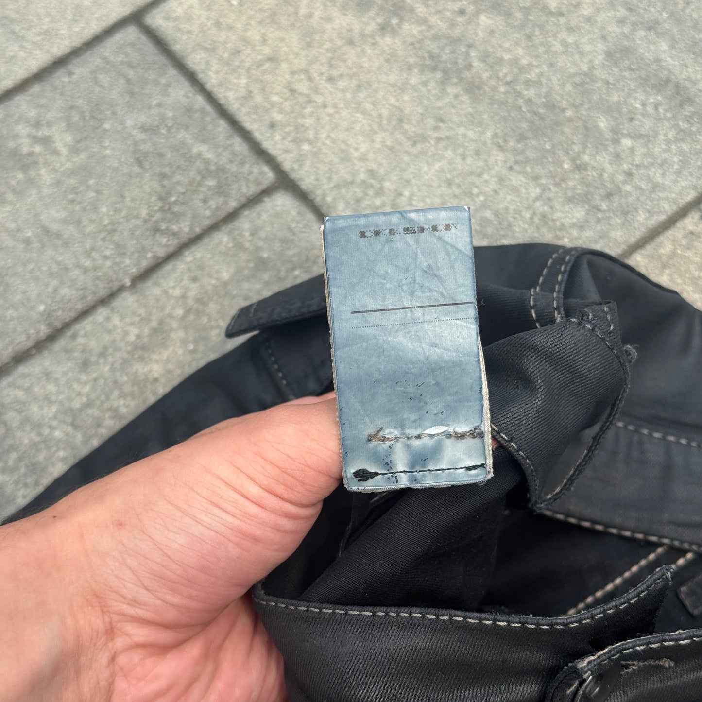 FW15 Rick Owens Black SBW Wax Memphis Cut Denim