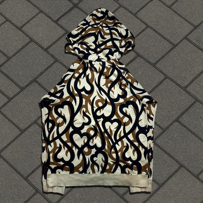 AW04 Number (N)ine Beige Tribal Camo Pullover Hoodie