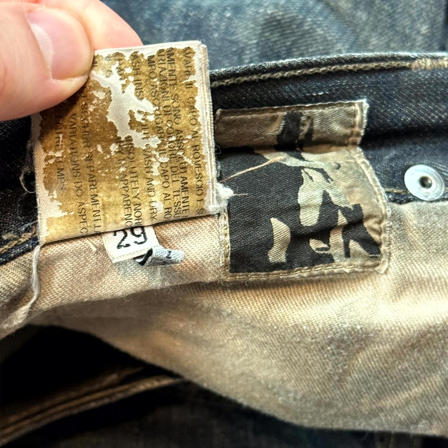 FW08 Rick Owens ‘Stag’ Clawmark Detroit Cut Denim