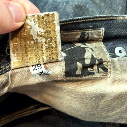 FW08 Rick Owens ‘Stag’ Clawmark Detroit Cut Denim