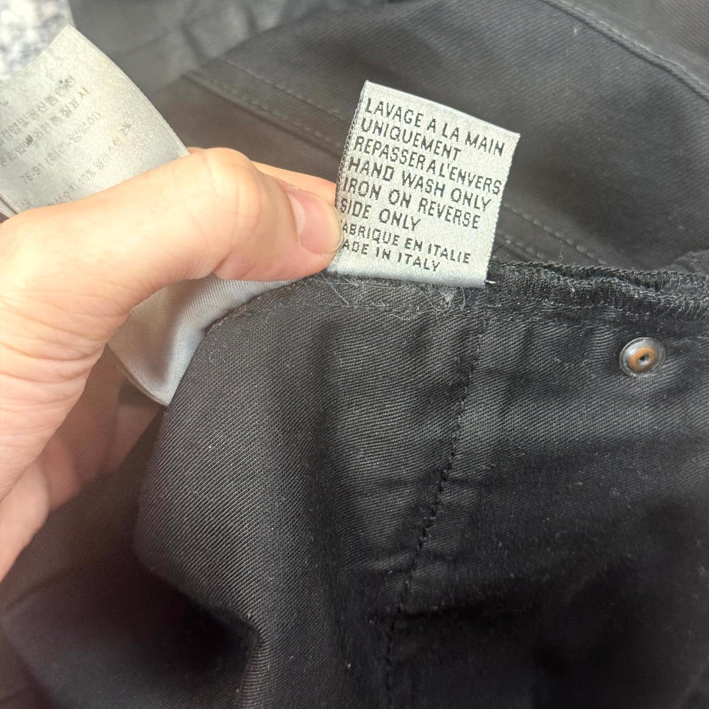 Dior Homme Black Waxed Denim