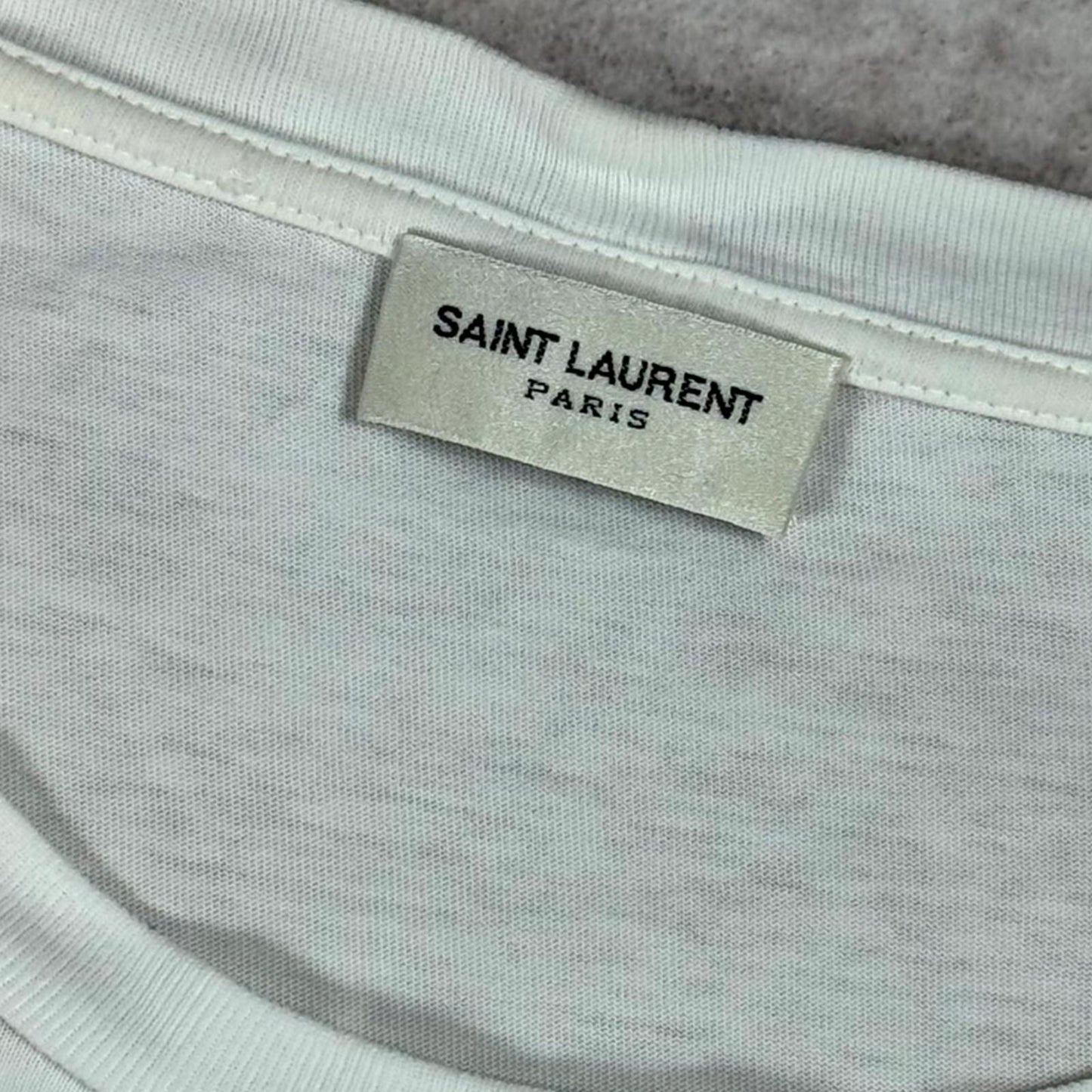 2016 Saint Laurent Paris White ‘Bloodluster’ Tee