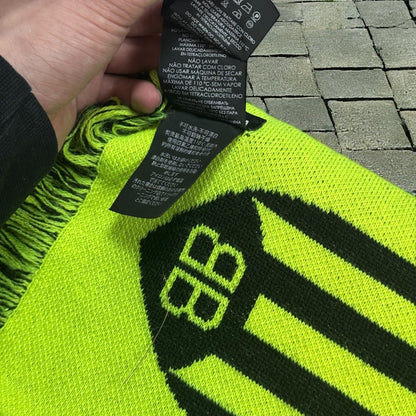 Balenciaga Neon Knit Soccer Scarf