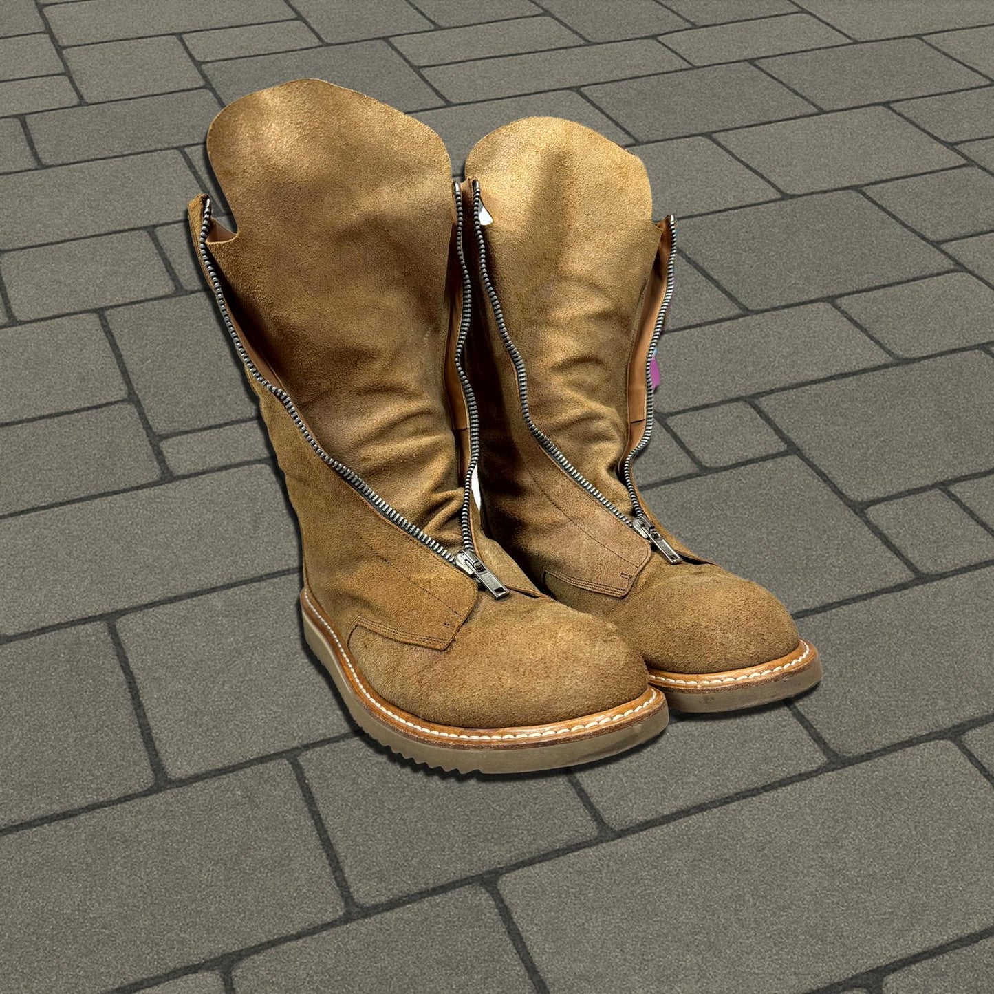 FW11 Rick Owens 'Limo' Brown Mohawk Boots