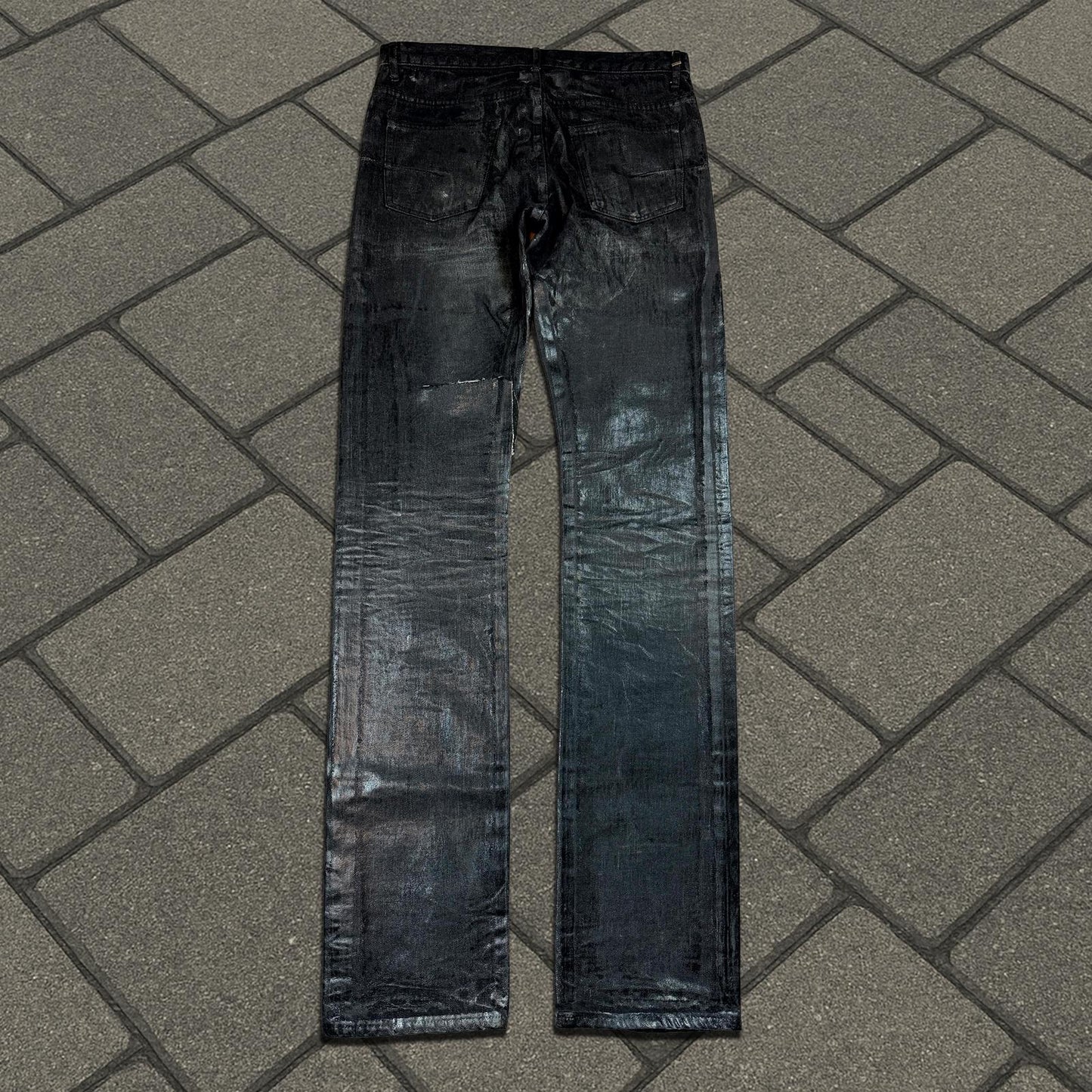 AW03 Dior Homme Black Luster Denim 