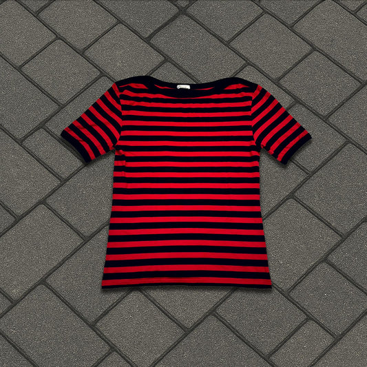 Celine Red Striped Tee