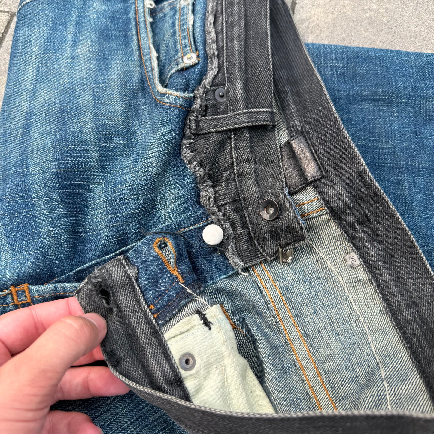 AW06 Dior Homme Bootcut Cummerbund Denim