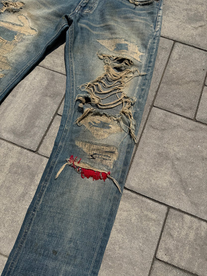 AW04 Undercover Red Yarn 68 Denim