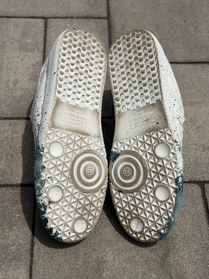Maison Margiela Blue Paint Splatter Gat Sneaker