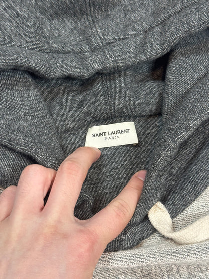 FW17 Saint Laurent Paris University Collegiate Reverse Hoodie