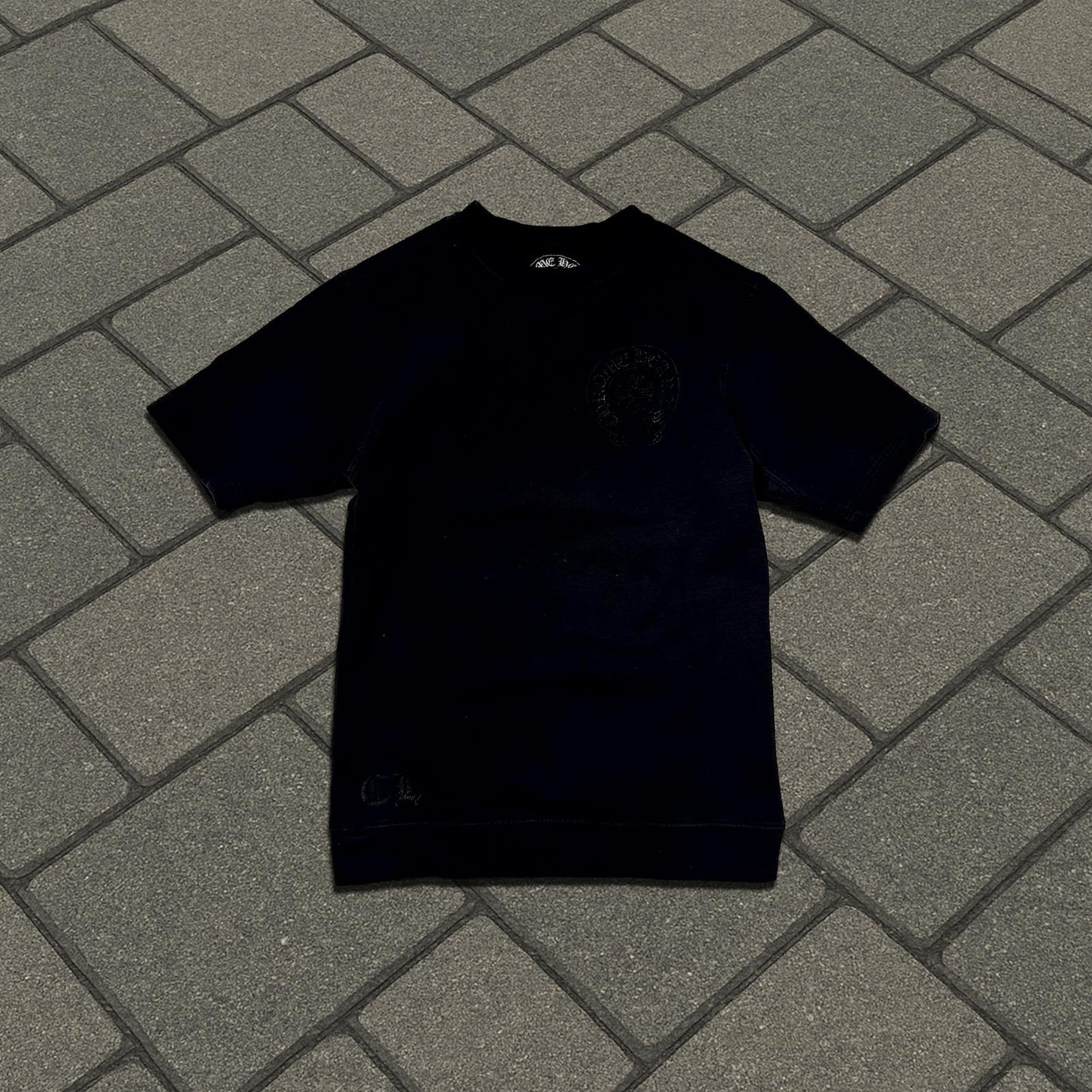 Chrome Hearts Black Raglan Horseshoe Tee