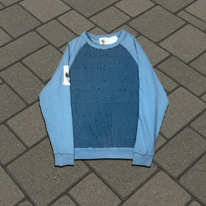 Miju Repairs Blue ‘Lost Youth’ Patchwork Crewneck
