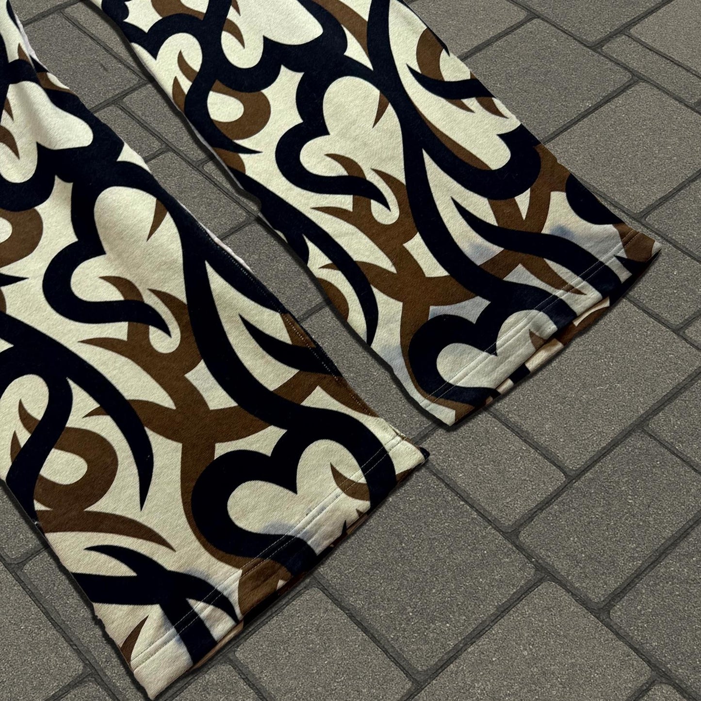 AW04 Number (N)ine Beige Tribal Camo Sweatpants