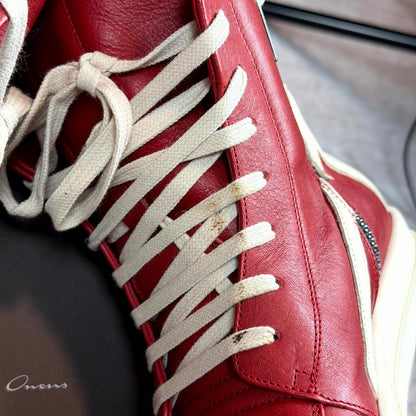 Rick Owens Cardinal Red Geobasket Sneaker