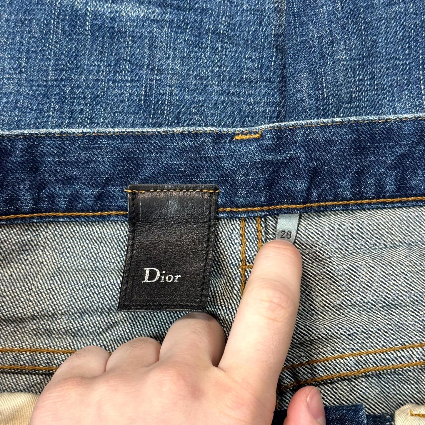 AW03 Dior Homme Blue Clawmark Denim