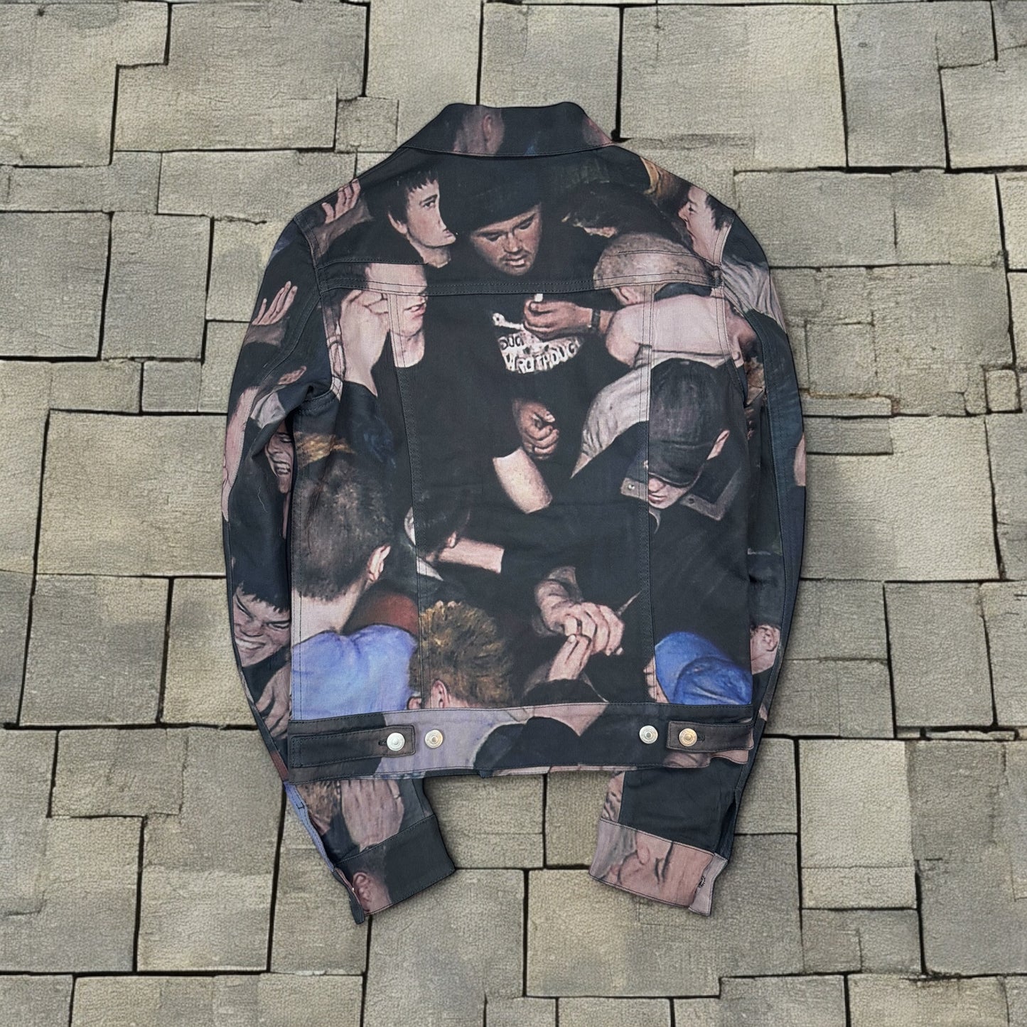 AW17 Dior Homme Dan Witz Moshpit Denim Jacket