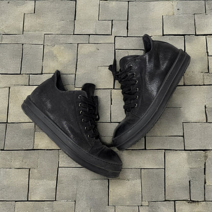 Rick Owens Waxed Denim Low Ramones