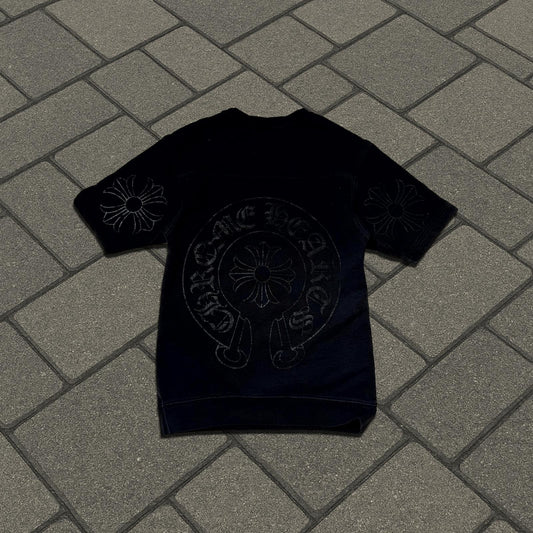 Chrome Hearts Black Raglan Horseshoe Tee