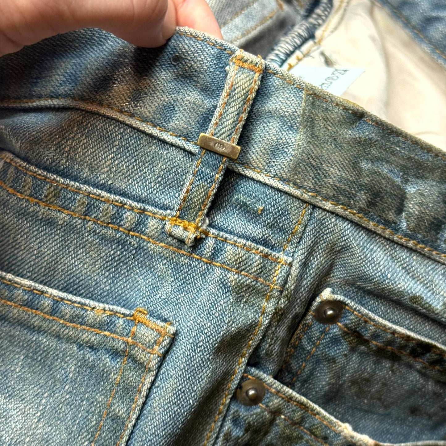 SS04 Dior Homme Waxed Bleu Clair Denim