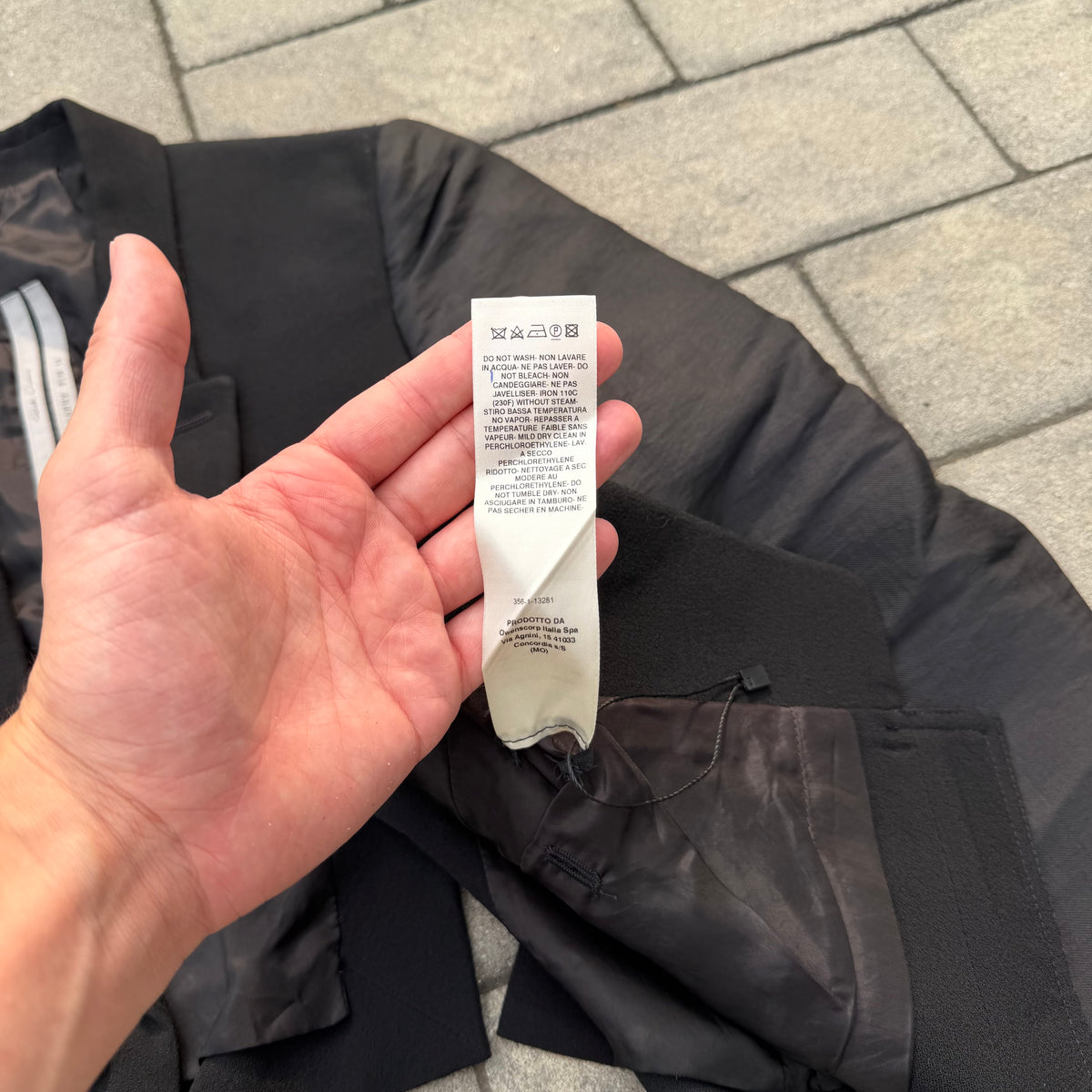 FW19 Rick Owens 'Larry' Cropped Blazer