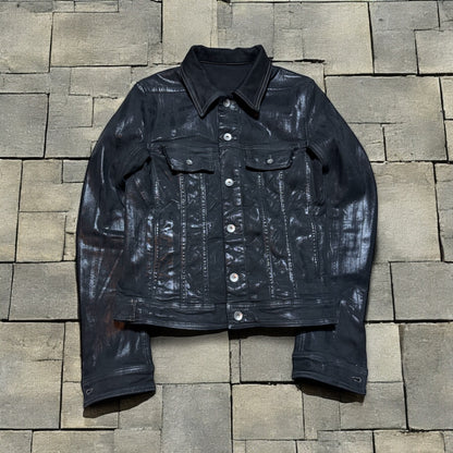 SS24 Rick Owens “Lido” Waxed Trucker Jacket
