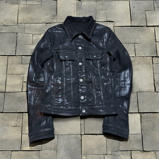SS24 Rick Owens “Lido” Waxed Trucker Jacket