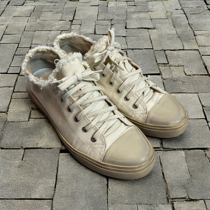 Saint Laurent Paris Frayed Low Top Sneakers