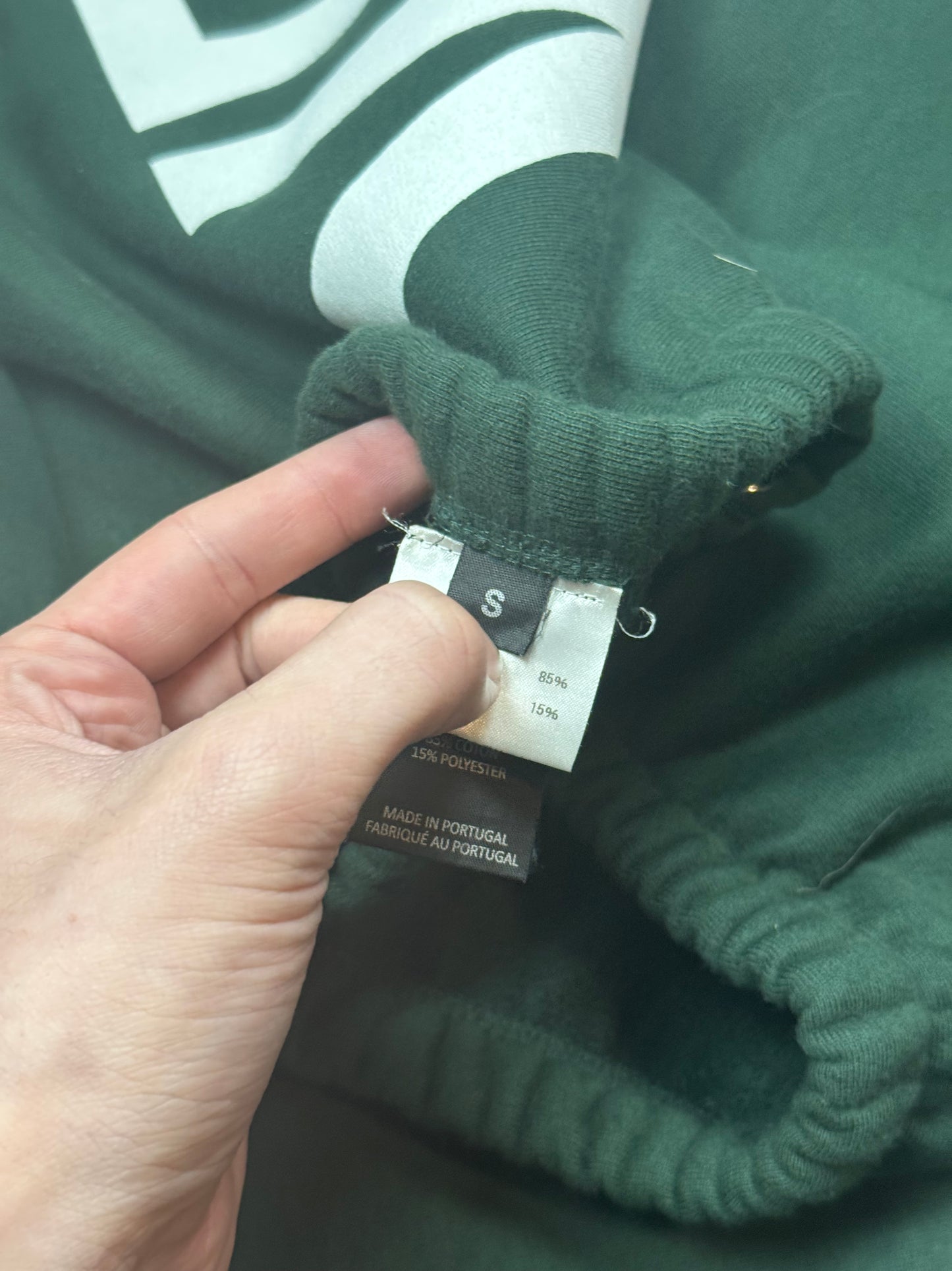 AW19 Vetements Green Spellout Sweatpants
