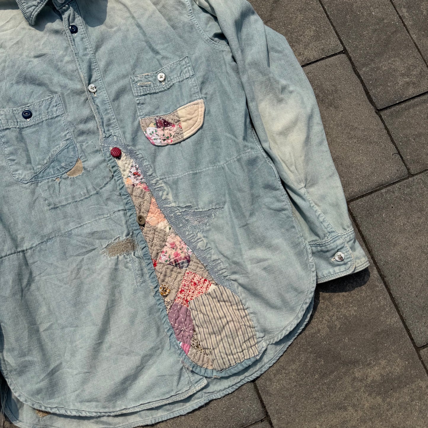Kapital Repaired Sashiko Denim Overshirt